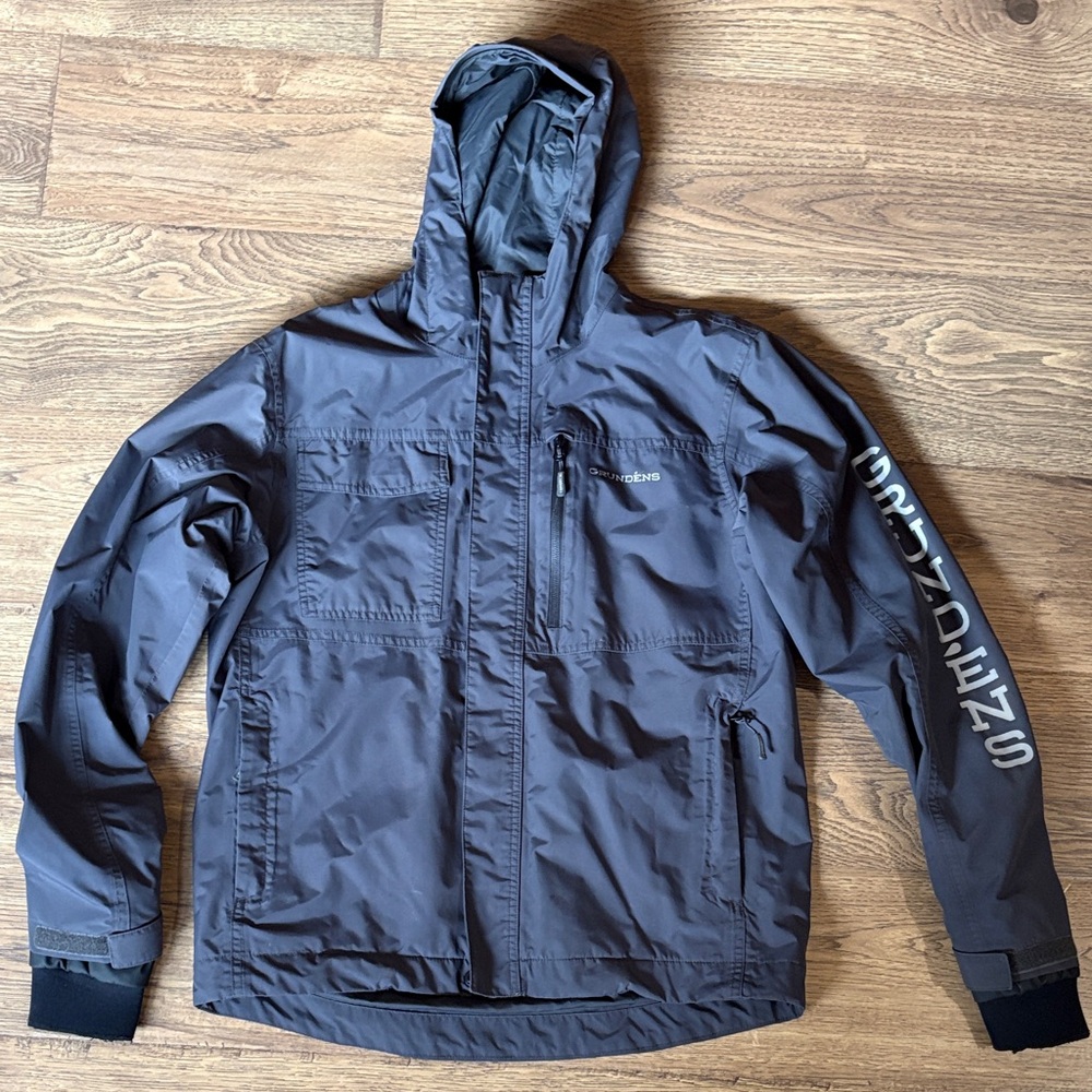 Men's Grunden’s Gray Hooded Transmit Jacket size Medium